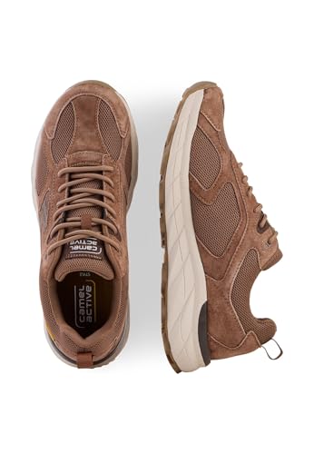 Baskethomme camel active 54cca08-347400 en cuir véritable chaussure basse marron