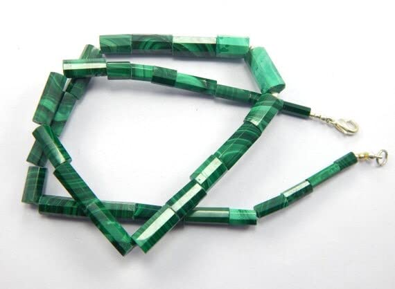 Malachite round tube 8-18mm natural green gemstone tube pour perlage DIY