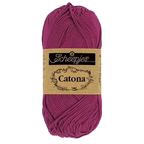 Scheepjes - Scheepjes Catona 128 Tyrian Purple Yarn - 1x50g