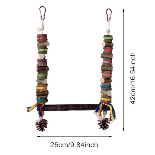 Balançoire pour perruche et accessoires décoratifs de cage oiseau - 6