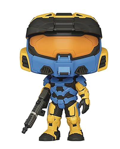 Funko Pop! Games: Halo Infinite - Spartan Mark Vii With Vk78, Blue &Amp; Yellow, With Game Add On, 3.75 Inches