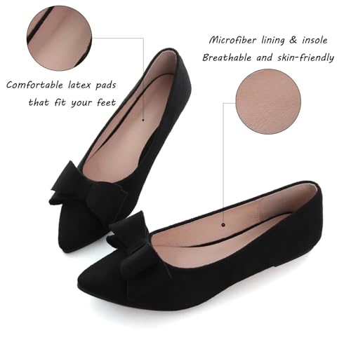 SAILING LU Womens Round Toe Flats Comfortable Ballet Flat Shoes for Women Dressy Slip-ons Loafers3