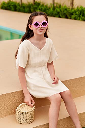 Image of Fommykin Girls Swimwear Cover Ups Kids Beach Bathing Suit Coverups Cute Sweet Bikini Swimsuit Tunic Dress