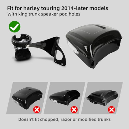 Portavasos TCMT para pasajero Harley Touring 2014-2023 miniatura 2