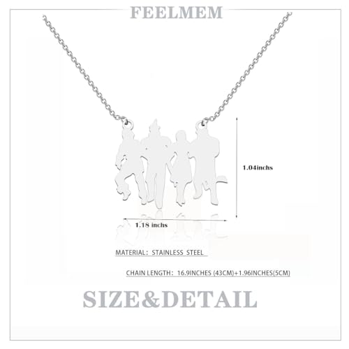 FEELMEM Movie Inspired Gifts Characters Pendant Necklace Inspired Gift for Women (Necklace)2
