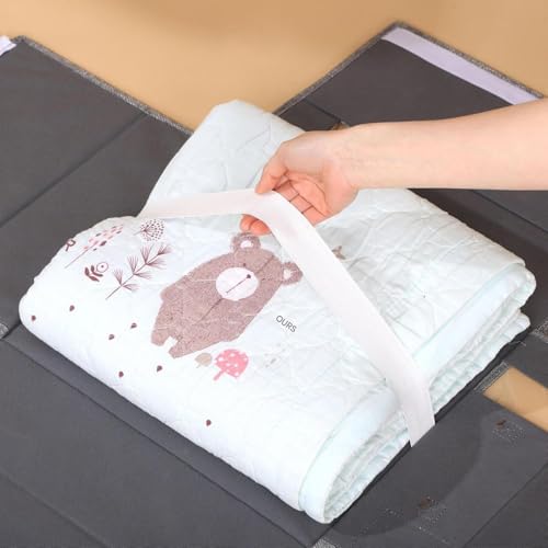 Organisateur de draps de lit pliable en tissu pour dressing - 3