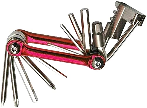 SHISHI Outils de vélo de vélo Réparation Set 11 in 1 Touche de réparation de vélo Kit Tourdiver Tournevis Chaîne en Acier au Carbone Outil Multifonction de vélo (Color : A)