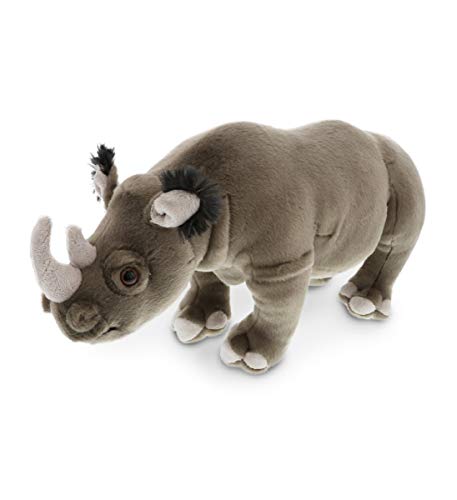 DolliBu Wild Stuffed Animal Soft Plush Collection, Storytime Buddy Rhino Animal for Children, Rhino Plush Safari Stuffed Animals for Girls & Boys - Rhinoceros 14