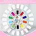 48 Pcs Inkless Baby Footprint Kit Includes 16 Pcs Colorful Ink Pad and 32 Imprint Card for Baby Hand and Footprints, Handprint Dog Paw Print Kit for Newborn Registry Gifts Family Printing Mom Girl