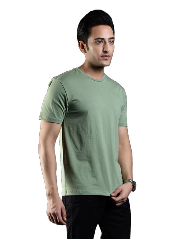 Image of Ghumakkad Cotton Blend Half Sleeve Round Neck Sports T Shirt for Men