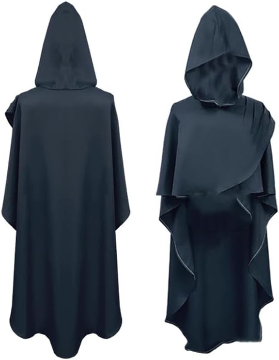 Cape De Pirate Médiévale Pour Enfant – Velours Doux Avec Capuche – Costume Chevalier Halloween – Tailles 4 à 9 Ans – Fermeture à Bouton Métallique