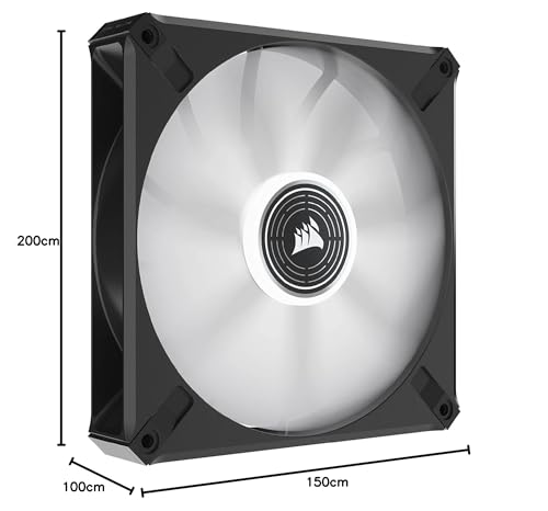Image of Corsair ML140 LED Elite, 140mm Magnetic Levitation White LED Fan with AirGuide, Single Pack, Black