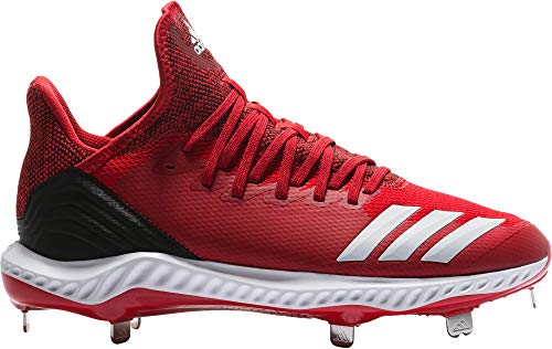 adidas Mens Icon Bounce Hybrid Metal Baseball Cleats (Power Red/White, 12 D(M) US)