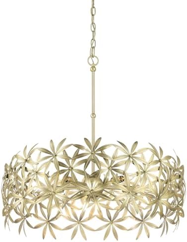 Minka Lavery 2145-735 Flower Child Pendant Ceiling Light, 5-Light 300 Total Watts, 26" H x 26" W, Ambry Gold