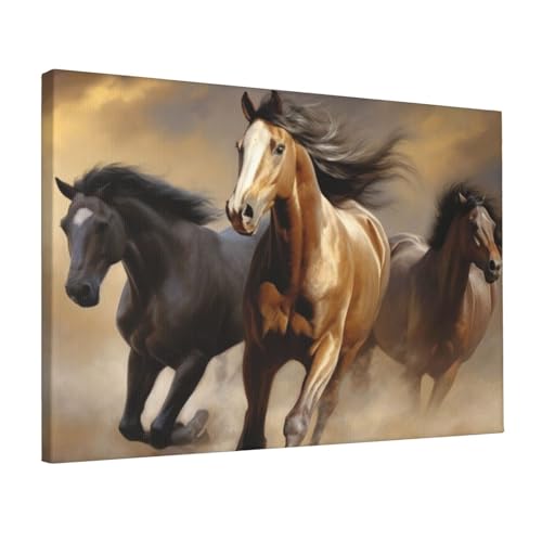 Peintures de chevaux pour salon et chambre Décoration colorée