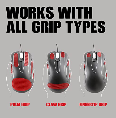 Image of Gamergrip Hellfire Red Mouse Grip Tape - Ultimate Hyperspeed Gaming Mouse Skin Anti-Slip Tape, Pre-Cut, Sweat Resistant, Easy to Apply, Professional Mouse Upgrade Kit (Hellfire Red)