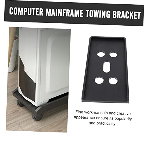Soporte móvil para CPU con ruedas ajustables, elevador para torre de computadora de escritorio, soporte para torre de PC de plástico para oficina y hogar miniatura 5