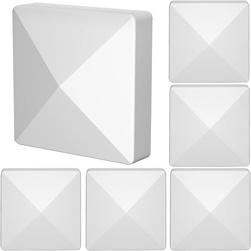 Miniatura 11 de Tapas de vinilo para postes de 4 x 4 pulgadas, color blanco (tamaño interno real de 4.00 pulgadas, no para postes de madera), cubiertas de pirámide