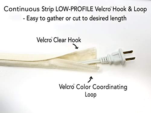 Image of Pearl Off White Lamp Cord Cover Thin-Style 100% Silk 9 ft Long
