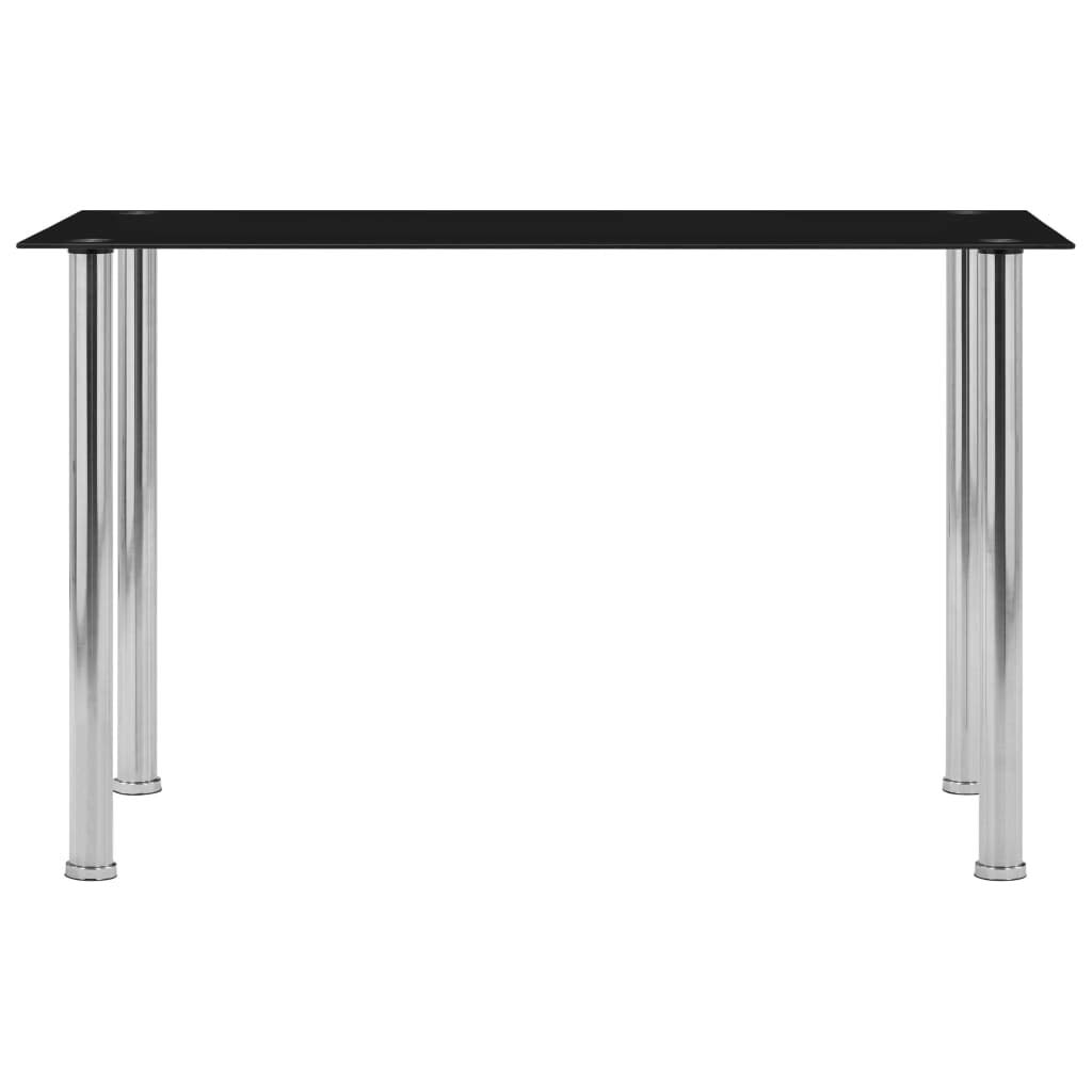 vidaXL - Esstisch Schwarz 120 x 60 x 75 cm Hartglas