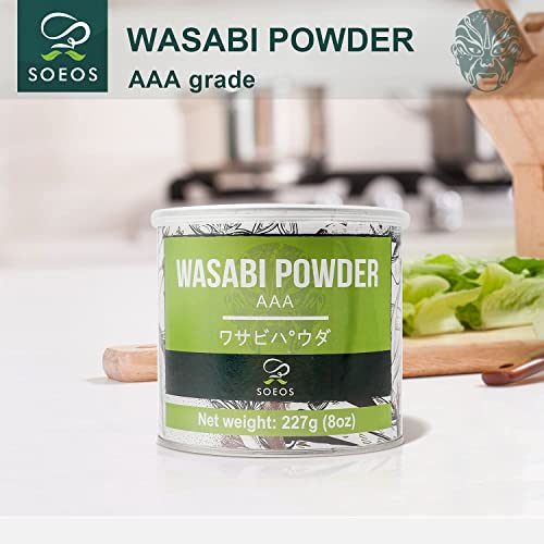 Soeos Premium Wasabi Powder 2 Pack Of 8Oz, 16 Oz In Total, With Real Wasabi, Grade Aaa Powder, Sushi Powdered, Root For Sushi, Fresh Bulk, Green #TOP6
