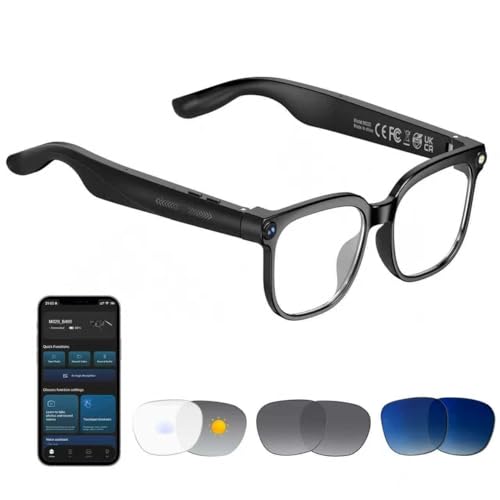 AI Smart Glasses with Camera, 8MP HD Camera Glasses for