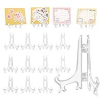 Acryl Ständer, 12 Stück Tellerhalter, Kunststoff Tellerständer, Telleraufsteller klappbar, Tellerständer Acryl, Klar Kunststoff Staffeleien Tellerständer, Teller Ständer für Teller, Fotoalben, Gemälde