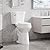 Two-Piece Toilets for Bathrooms, Height 21" Extra Tall, Round with Soft Close Seat, Power Flush 1.28 GPF
