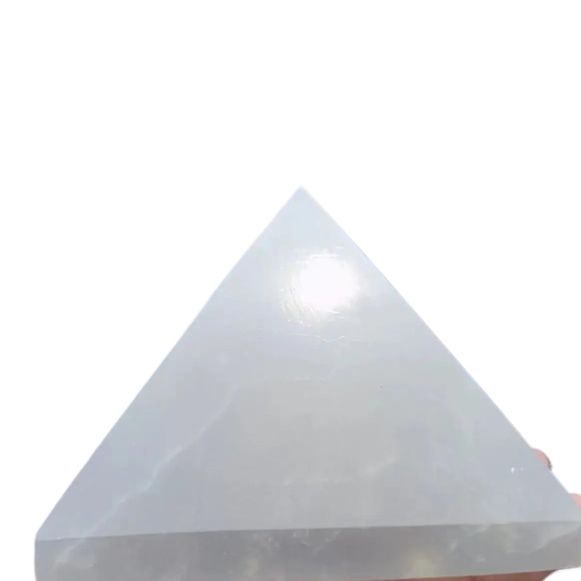 AARTERZZA 1pc 200-300g Selenite Quartz Crystal Pyramid Home and Office Decoration