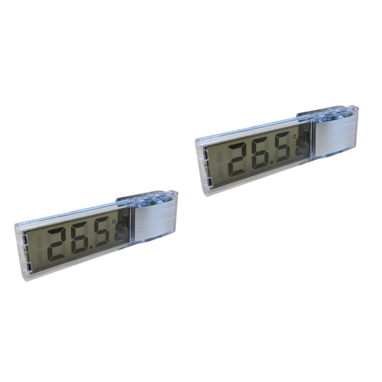 BESPORTBLE 2pcs Sucker- Aquarium Thermometer Digital Fish Tank Gauge 3D Reading Plastic Compact Tank