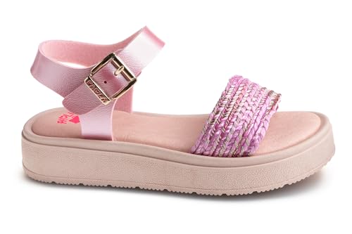Sandale Pablosky Fille Capri 876874 en cuir rose taille 28 pour l'été
