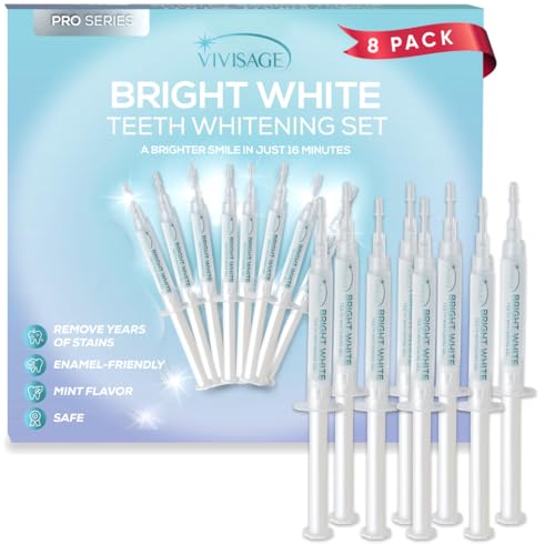 VIVisage Teeth Whitening Gel Syringes (8 Pack) - Teeth Whitening Kit Refill for Trays - No Sensitivity - Visible Results (3 ml/0.10 fl oz Each)
