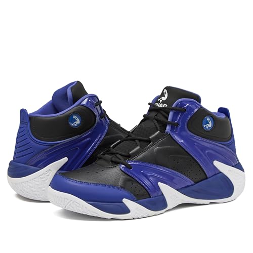 Image of SHAQ Devastator High Top Basketball Shoes for Men, Indoor or Outdoor Court Basketball Mens Sneakers - Black, White, Green, Blue, Orange or Red Size 8 to 15