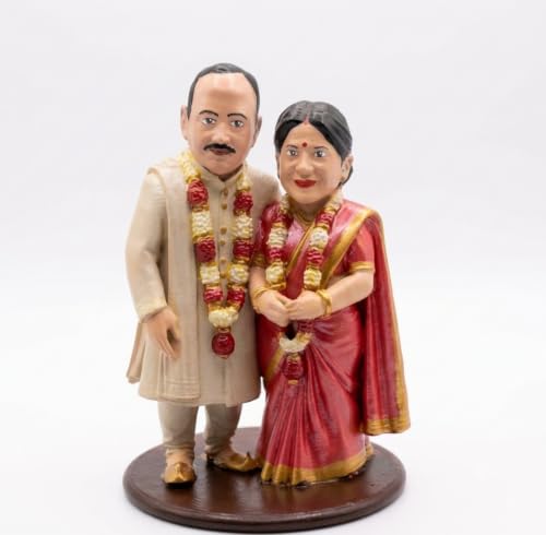 Image of CRAFT3DINDIA Personalized PHOTO TO 3D Couple MINIATURE Figurine (5 Inch) | DECORATIVE FIGURINE