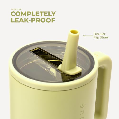 Image of HydroJug Traveler 40oz, Insulated Tumbler with Handle & Straw, Olive