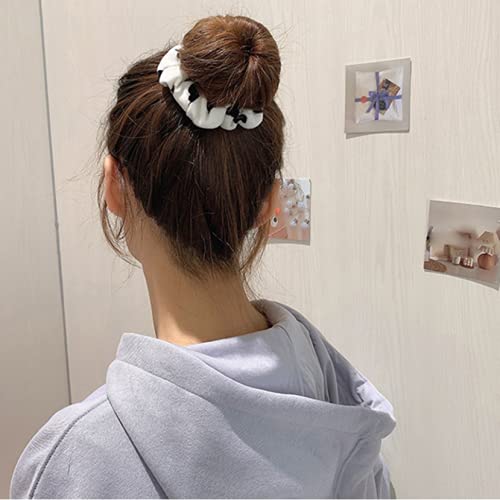 2 PCS Cow Pattern Velvet Hair Scrunchie,Ponytail Holders Elastic Hair Ties Rope Headwear Hair Accessories for Girls and Women image 5