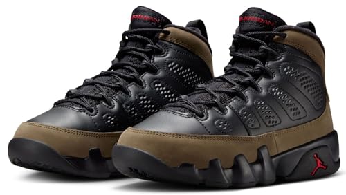 Jordan Big Kid's 9 Retro Black/True Red-Light Olive (HV4574 030) - 5.53