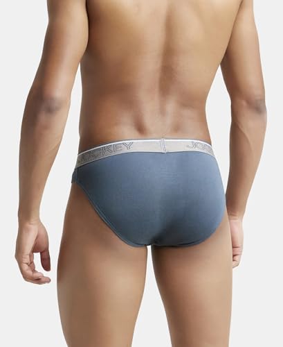Image of Jockey 8044 Men's Super Combed Cotton Rib Solid Brief with Ultrasoft Waistband