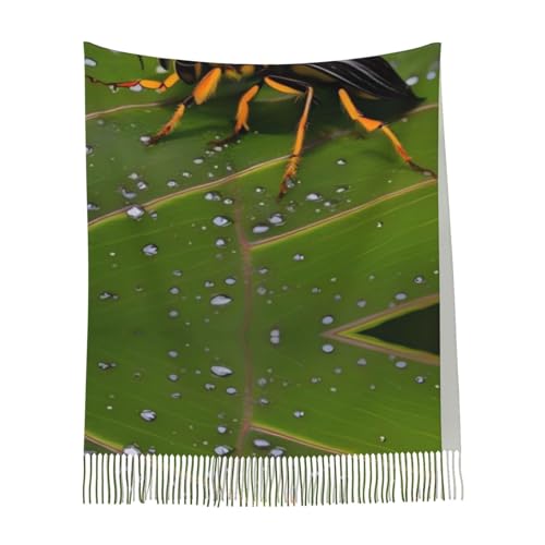 Écharpe d'hiver sensation cachemire douceur premium au motif insectes unique