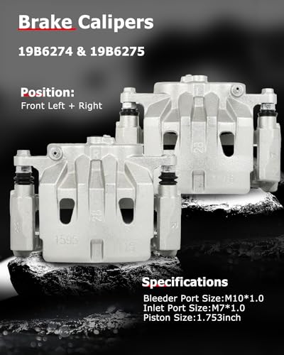 Image of cciyu 19B6274 19B6275 Front Left & Right Brake Calipers With Bracket For Lexus For RX350 2010-2015,For Toyota For Highlander 2010-2018,For Toyota For Sienna 2011-2018