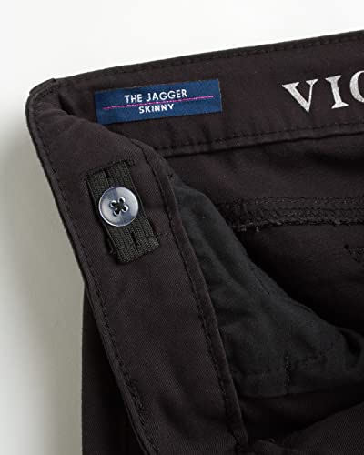 Vigoss Girls' Jeans - Super Stretch Denim Skinny Jeans For Girls - Kids Adjustable Slim Fit Jeans (4-16), Size 6X, Black #TOP3