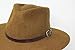 Premium Alpaca Lewis - Wide Brim Fedora Hat - Alpaca Wool Felt - Water Resistant - Leather Band - Brown 54cm