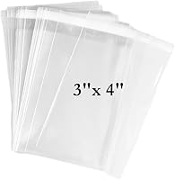 Vista 1 de 200 pcs 3x4 Crystal Clear Resealable Recloseable Cellophane/SelfSeal Bags