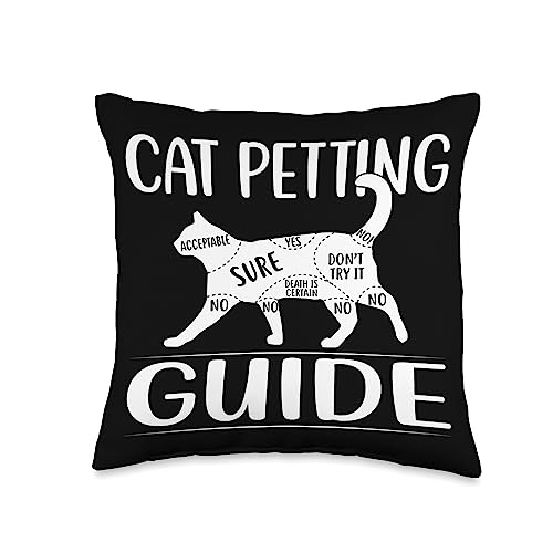 Cat Petting Guide Throw Pillow