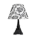 Simple Designs Eiffel Tower Paris Lamp with Damask Black Shade