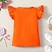 ZFZDRen 12M-7Y Toddler Baby Girls T Shirt Solid Color Blouse Ruffle Top Cotton Casual Tees Plain Shirt (2-3 Years, g048)