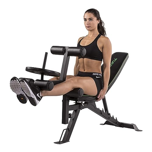 Tunturi UB60 Verstellbare Hantelbank / Trainingsbank / Schrägbank / Utility Bench mit beinhalterung – Bild 5