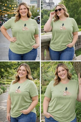 Image of In Love Women's Graphic Printed Cotton Plus Size Longline T-Shirt | Cotton fabric - soft longline T-shirt with easy plus-size fit