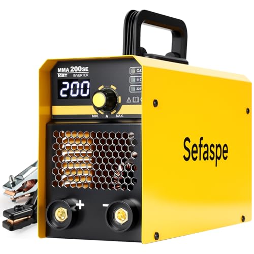 Image of Sefaspe Stick Welder 200Amp with Display Digital Inverter IGBT portable Welding Machine,110V/220V Dual Voltage Portable MMA ARC Welder Machine with Hot Start, Arc force and Anti-Stick