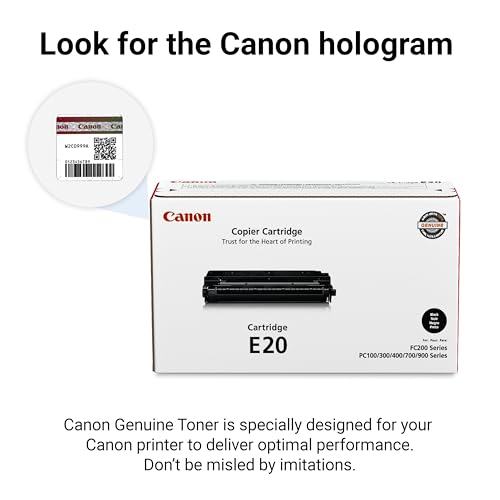 Canon Genuine E20 Black Toner Cartridge Compatible with PC100/300/400/530/700/900 Series - image 2